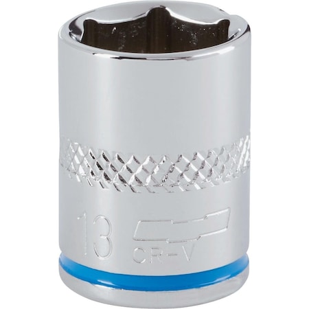 Channellock 1/4 In. Drive 13 mm 6-Point Shallow Metric Socket 398187
